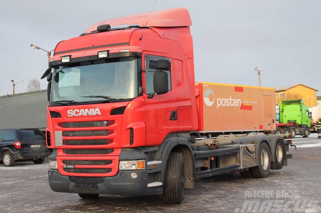 Scania R480 LB6X2HNB Lastbiler med containerramme / veksellad