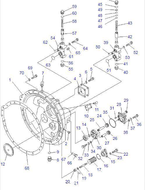 Komatsu D85E-21 torque converter 154-13-00201 Transmission