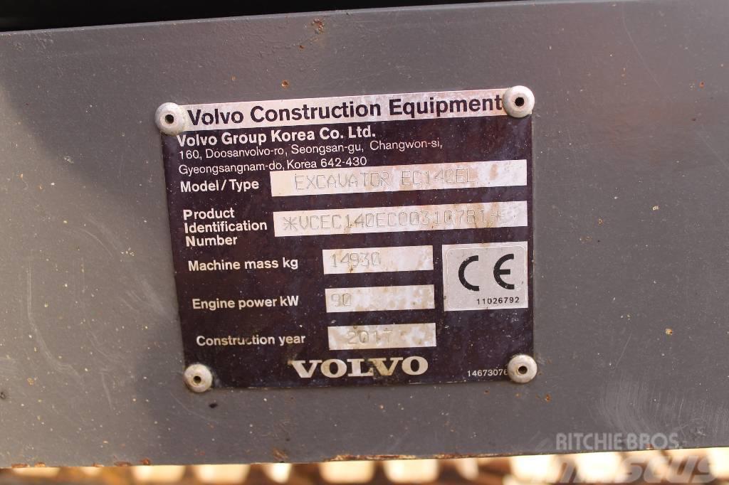 Volvo EC 140 E / Pyörittäjä, Novatron 3D, 2 kauhaa Gravemaskiner på larvebånd