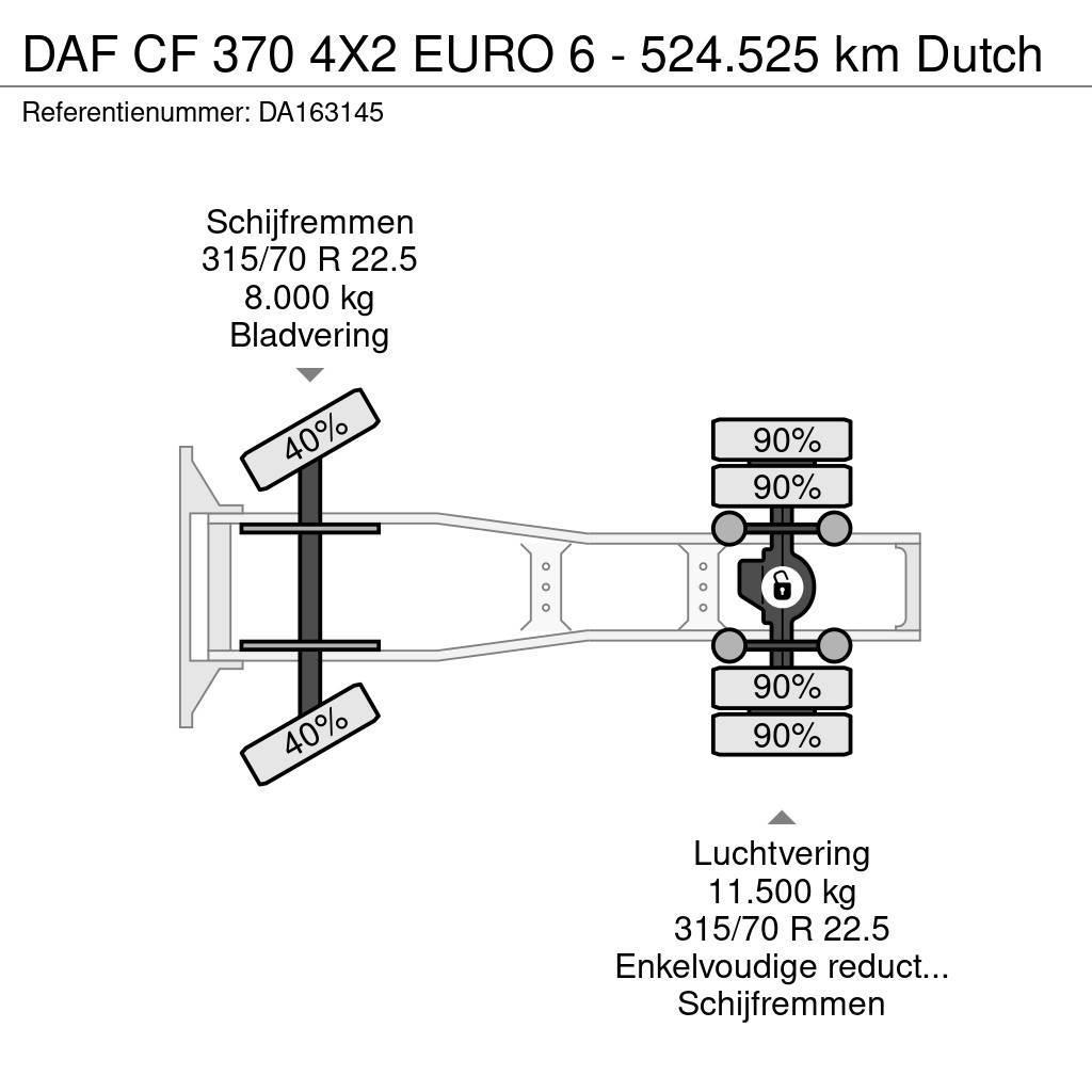 DAF CF 370 4X2 EURO 6 - 524.525 km Dutch Trækkere