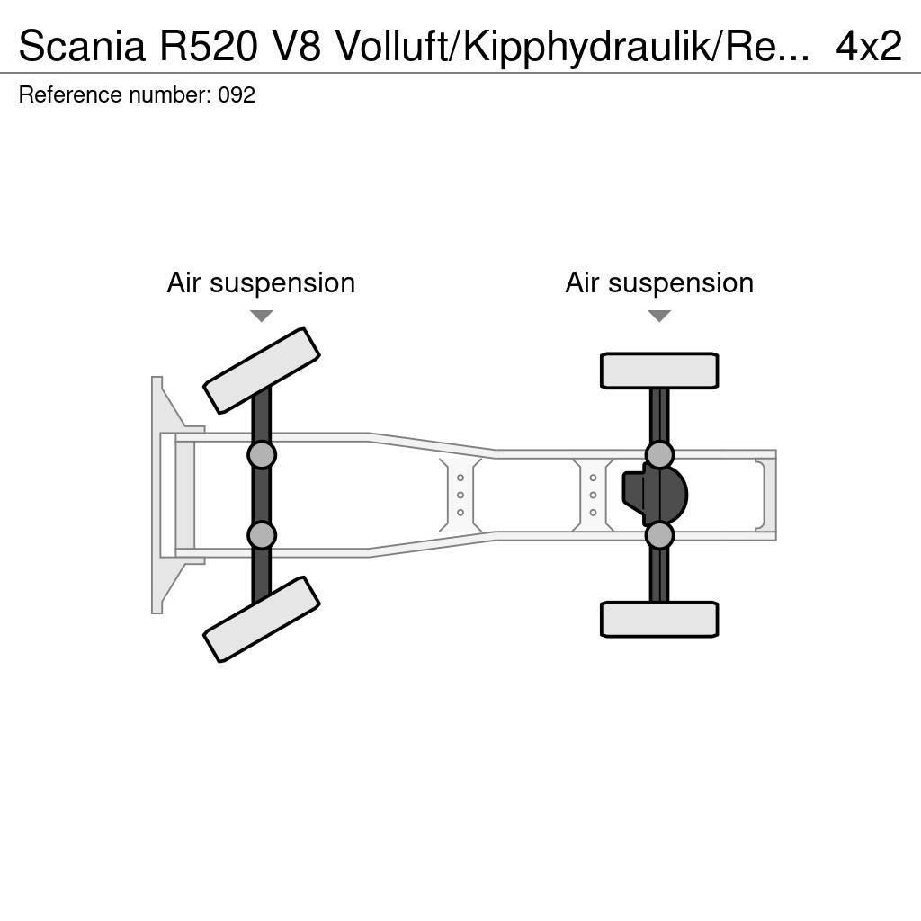 Scania R520 V8 Volluft/Kipphydraulik/Retarder/Standklima Trækkere