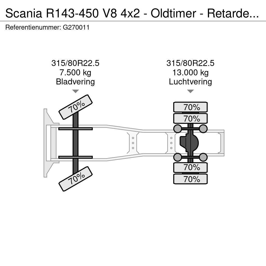 Scania R143-450 V8 4x2 - Oldtimer - Retarder - PTO/Hydrau Trækkere