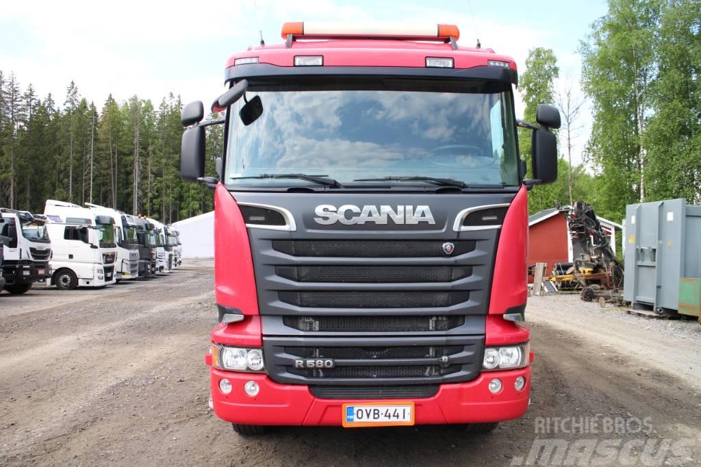 Scania R 580 ja 4-aks PV Lastbiler med tip