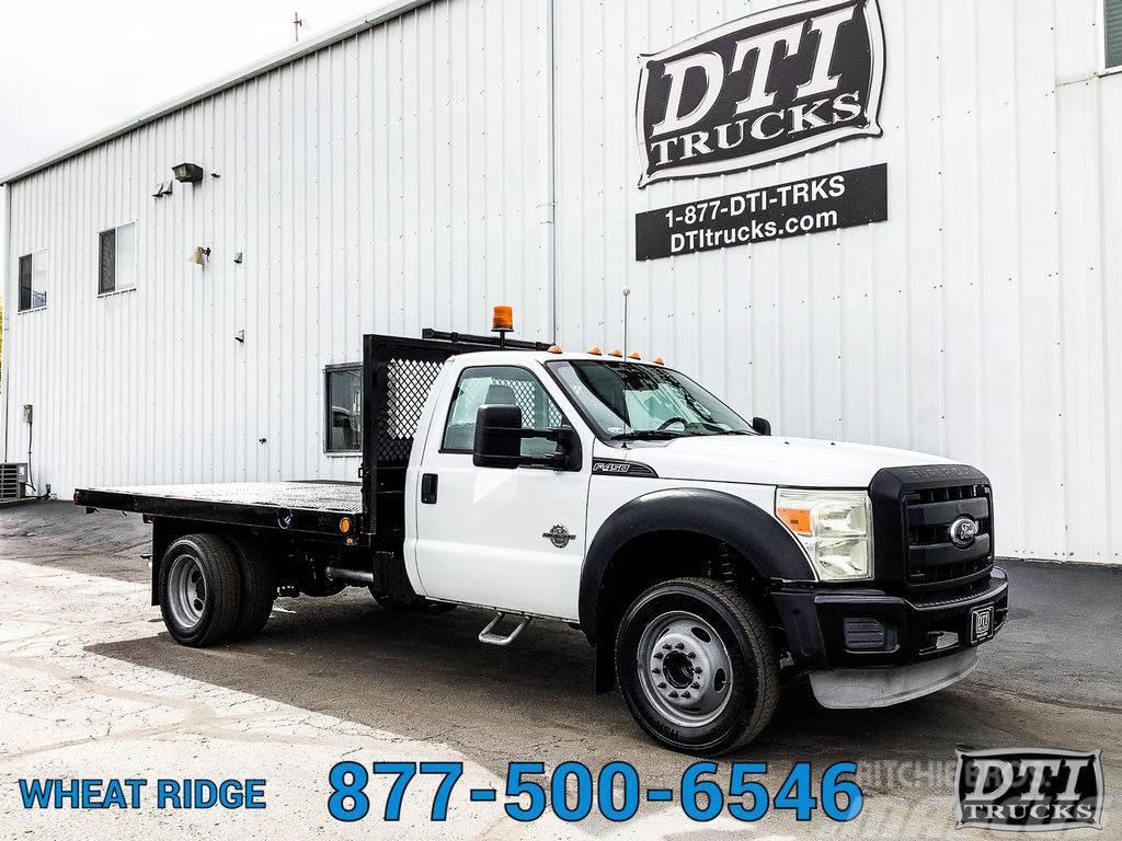 Ford F450 XLT 12' Flatbed Truck, Diesel Auto, Steel Dia Lastbil med lad/Flatbed