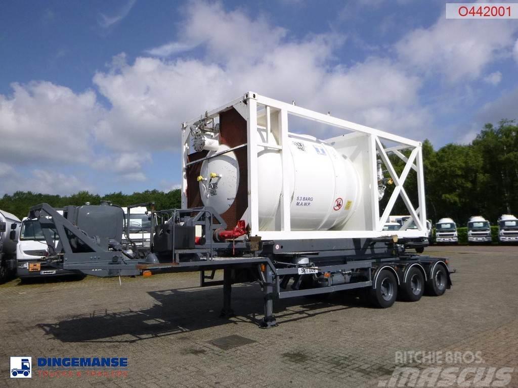  HTS 3-axle container trailer (sliding, tipping) + Semi-trailer med tip