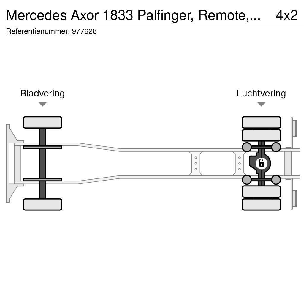 Mercedes-Benz Axor 1833 Palfinger, Remote, Manual, RVS loading p Lastbiler med tip