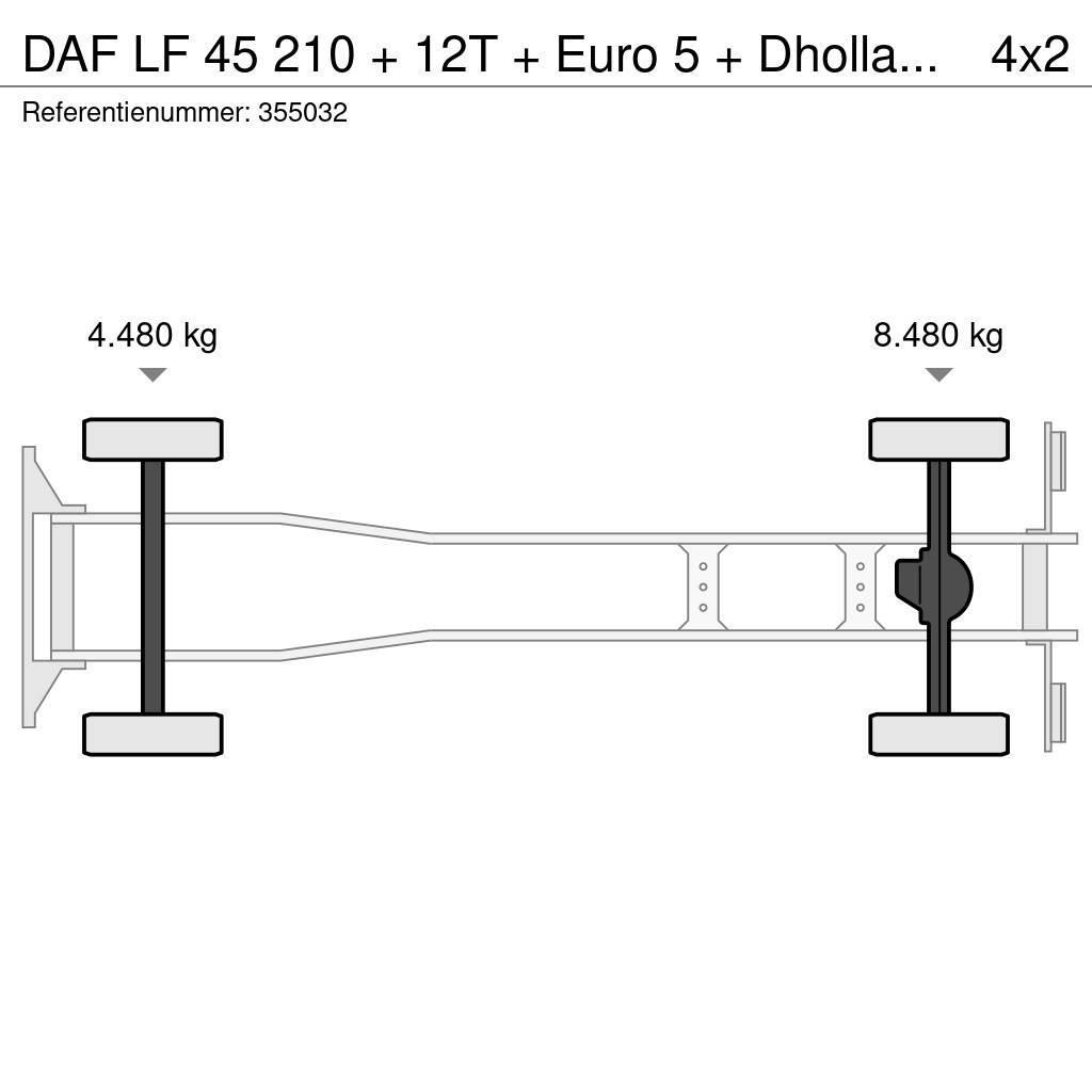 DAF LF 45 210 + 12T + Euro 5 + Dhollandia Lift Fast kasse