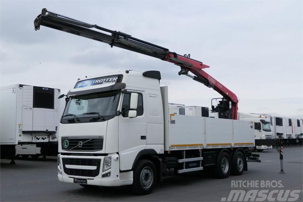Volvo FH 420 / 6x2 / SKRZYNIOWY- 6,5 M / HDS FASSI F 215 Lastbil med lad/Flatbed
