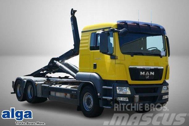 MAN 28.480 TGS BL 6x2, Hiab XR21S61, Standheizung Hook lift trucks