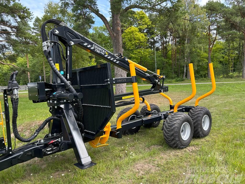 Country TRAILER 90S + CRANE 700 PRO Forest trailers