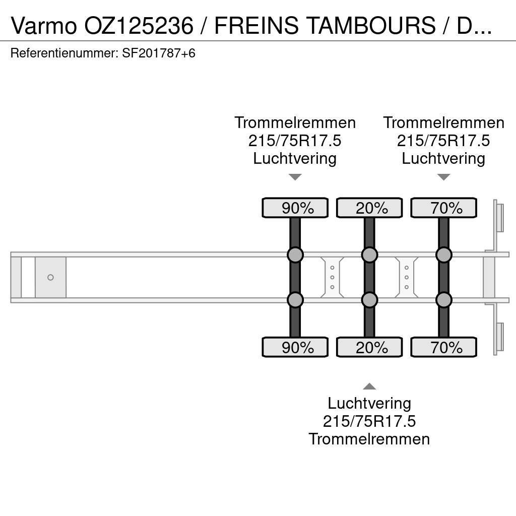 Varmo OZ125236 / FREINS TAMBOURS / DRUM BRAKES Low loader-semi-trailers