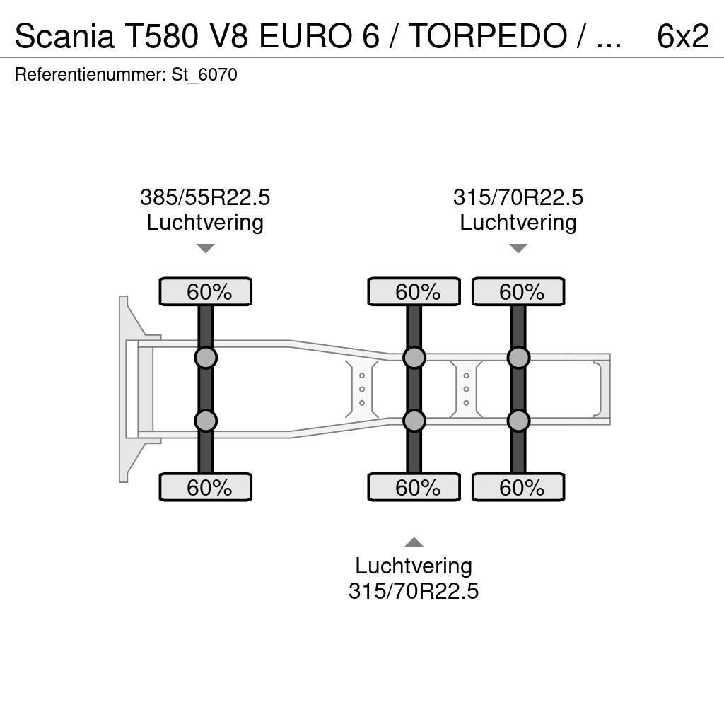 Scania T580 V8 EURO 6 / TORPEDO / HAUBER / SHOW TRUCK Tractor Units
