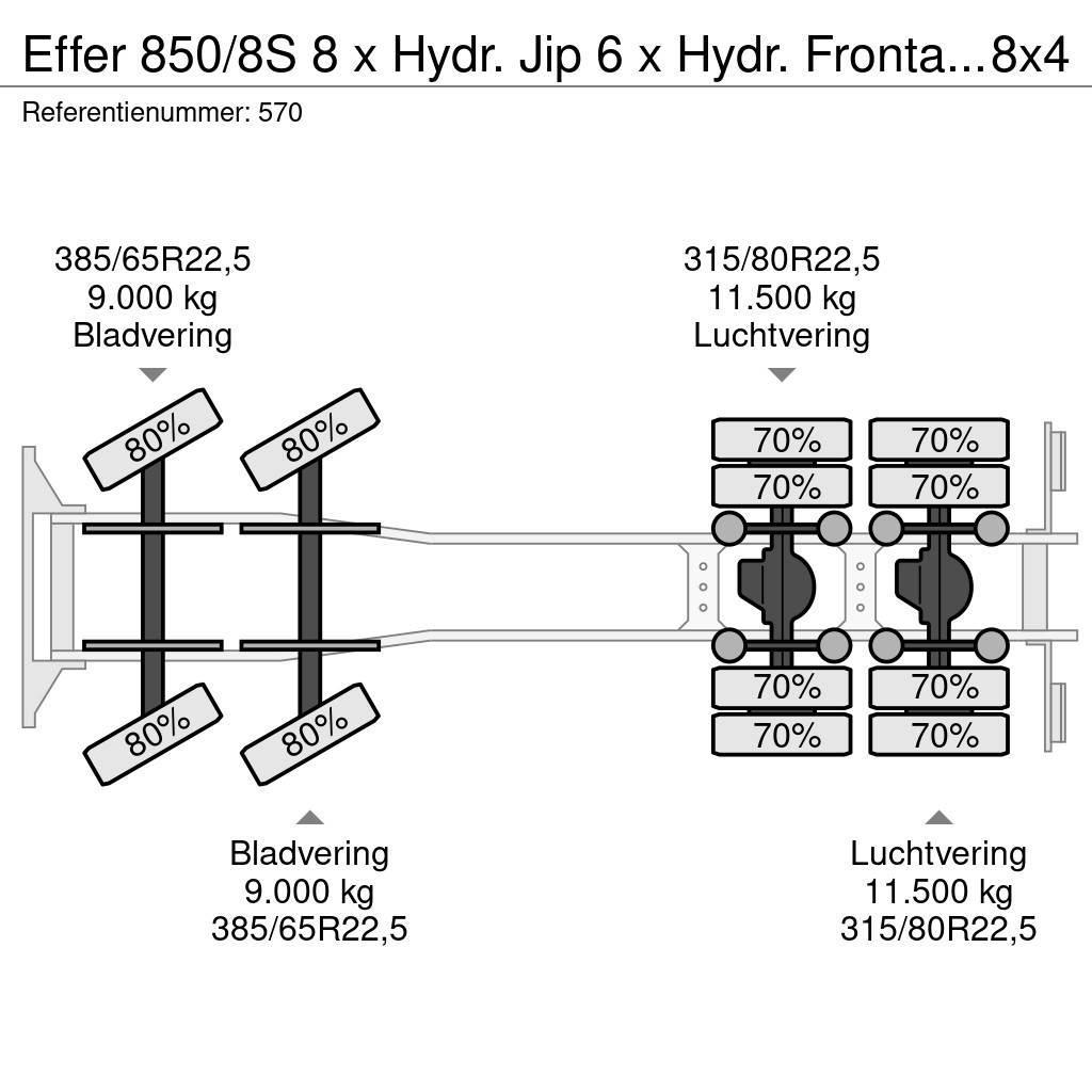 Effer 850/8S 8 x Hydr. Jip 6 x Hydr. Frontabstutzung Vol All terrain cranes