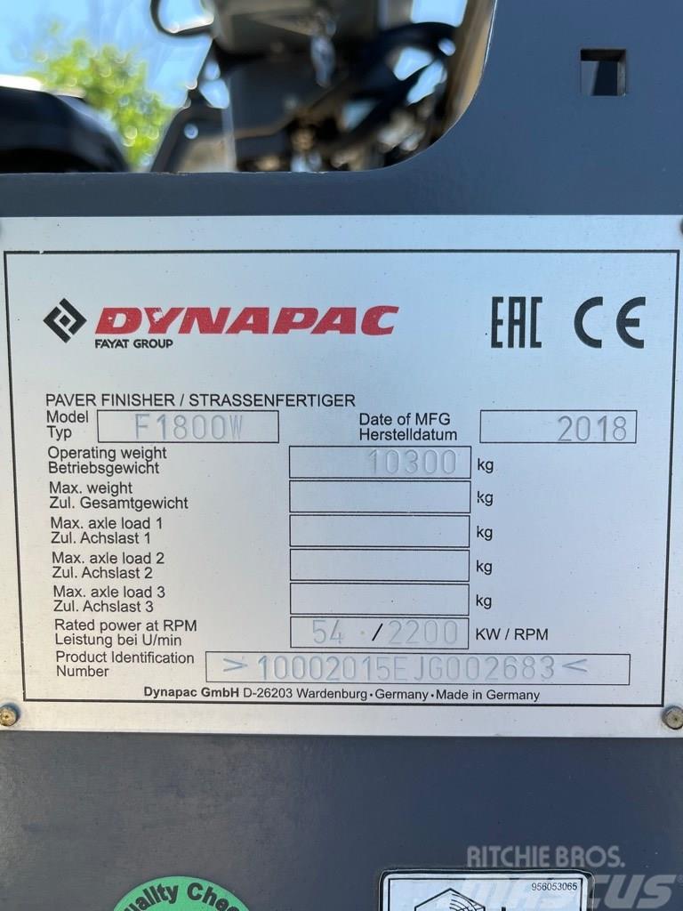 Dynapac F 1800 W Asphalt pavers