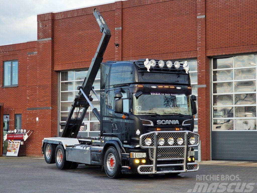 Scania R730 V8 Topline 6x2 - Hooklift 560CM - Custom in- Hook lift trucks
