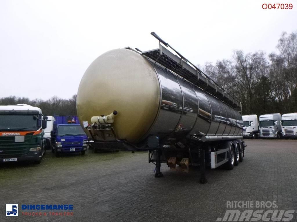 Dijkstra Chemical tank inox L4BH 37.5 m3 / 1 comp Tanker semi-trailers