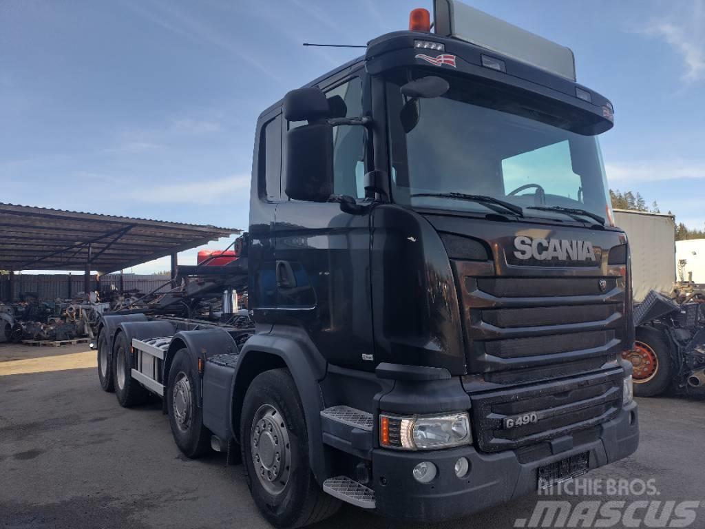 Scania R490 8x4 vaijerilaite,Euro6 Cable lift demountable trucks