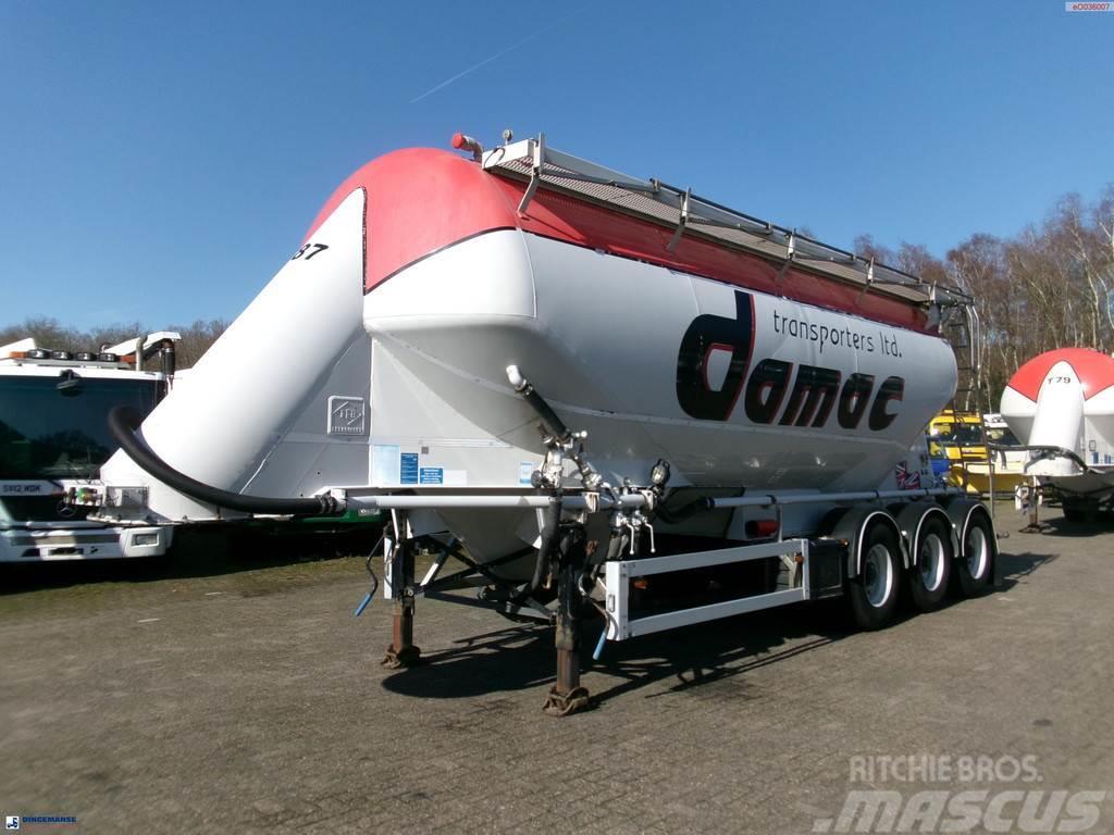 Feldbinder Powder tank alu 36 m3 / 1 comp Tanker semi-trailers