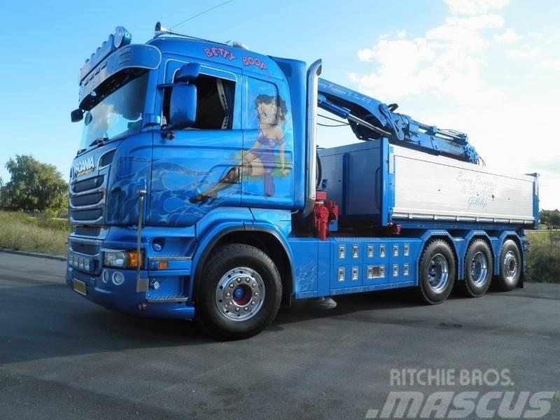 Scania R560 8x4*4 Hiab 266 kran pendel Tipper trucks