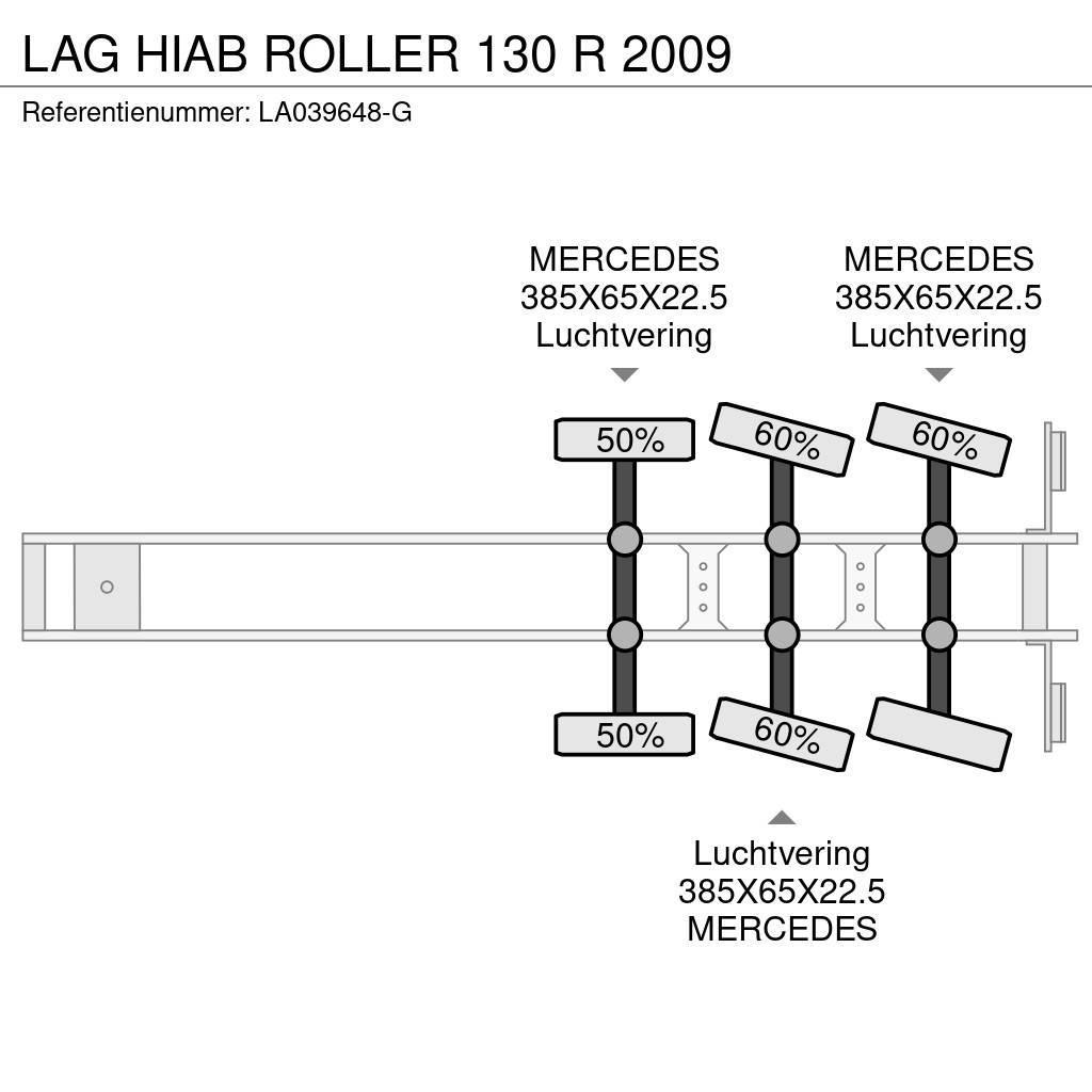 LAG HIAB ROLLER 130 R 2009 Flatbed/Dropside semi-trailers