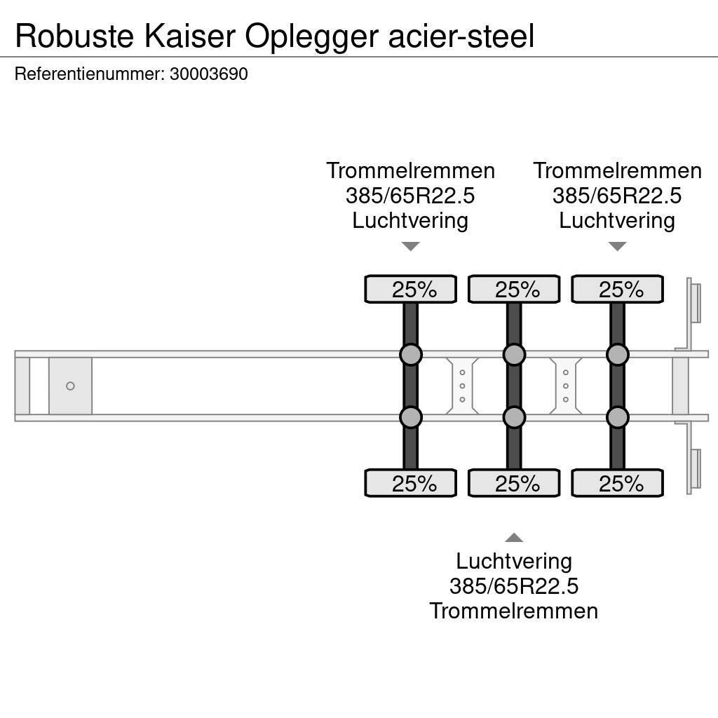 Robuste Kaiser Oplegger acier-steel Flatbed/Dropside semi-trailers