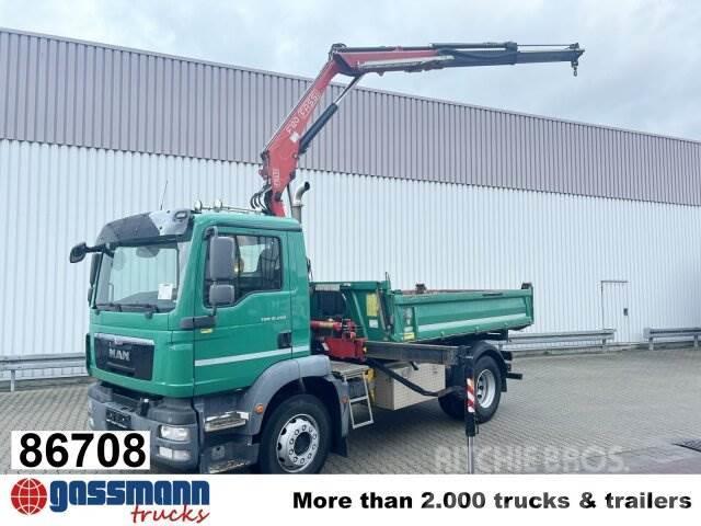 MAN TGM 18.250/340 4x2 BB mit Kran Fassi F120B.0.22, Tipper trucks