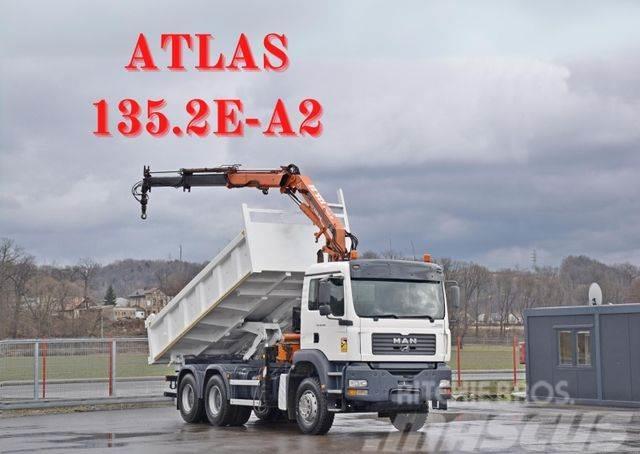 MAN TGA 26.350* ATLAS 135.2E-A2 + FUNK / 6x4*TOP 6x4 Tipper trucks