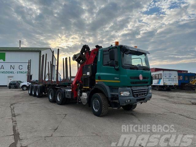 Tatra woodtransporter 6x6, crane + R.CH trailer vin343 Timber trucks