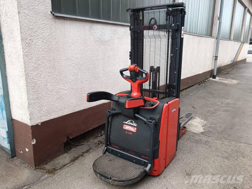 Linde L14AP Gaffelstabler med gående fører