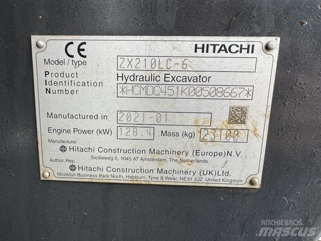 Hitachi ZX 210 LC-6 Gravemaskiner på larvebånd