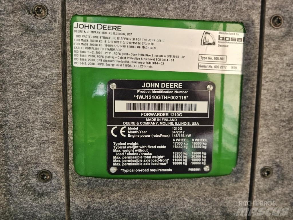 John Deere 1210 G Skovningsmaskiner