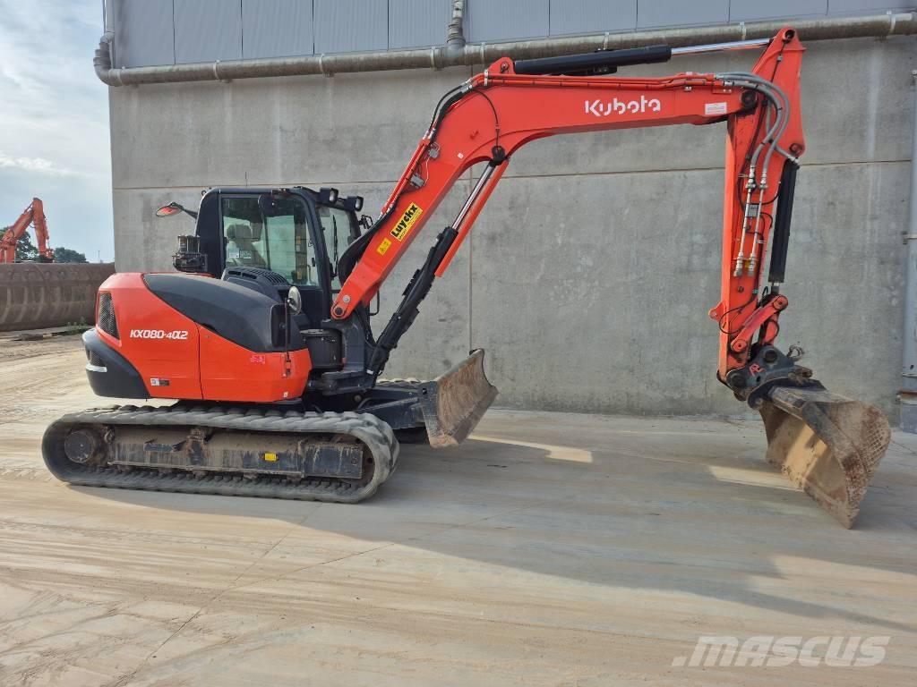 Kubota KX080 4@2 Midi-gravemaskiner 7t - 12t