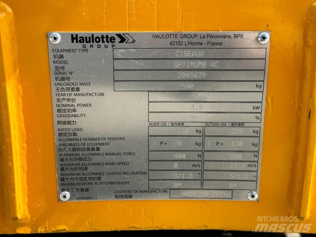 Haulotte OPTIMUM 8 Saxlifte