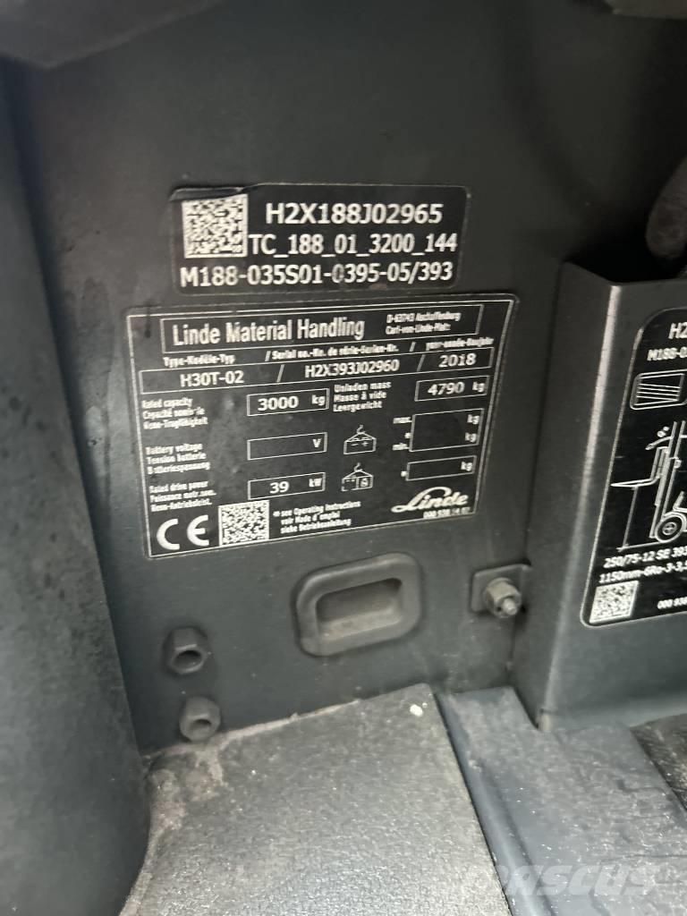 Linde H30T-02 LPG gaffeltrucks
