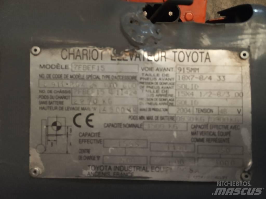 Toyota 7FBEF15 El gaffeltrucks