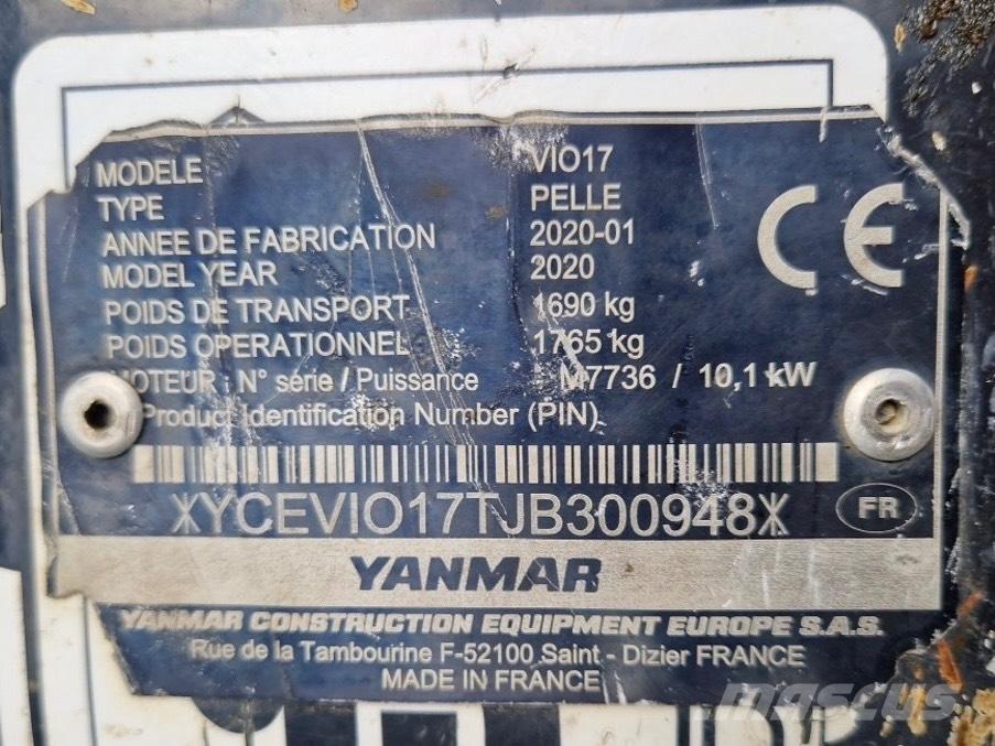 Yanmar Vio 17 Minigravemaskiner
