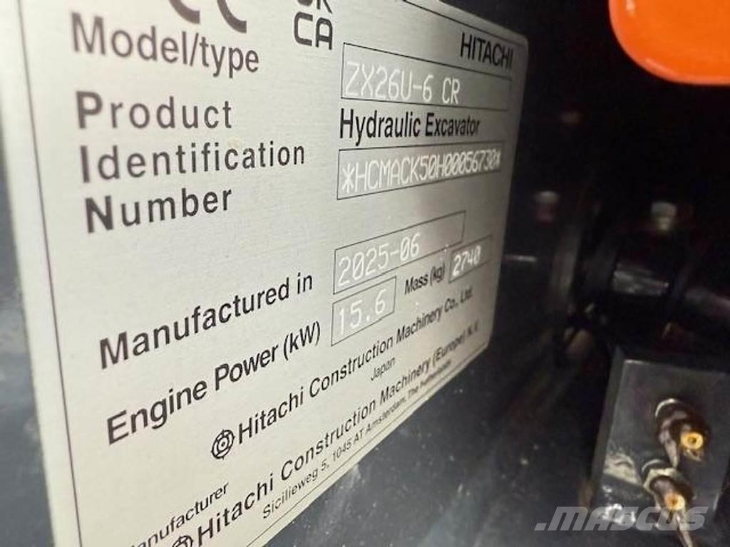 Hitachi ZX26 U-6 Minigravemaskiner