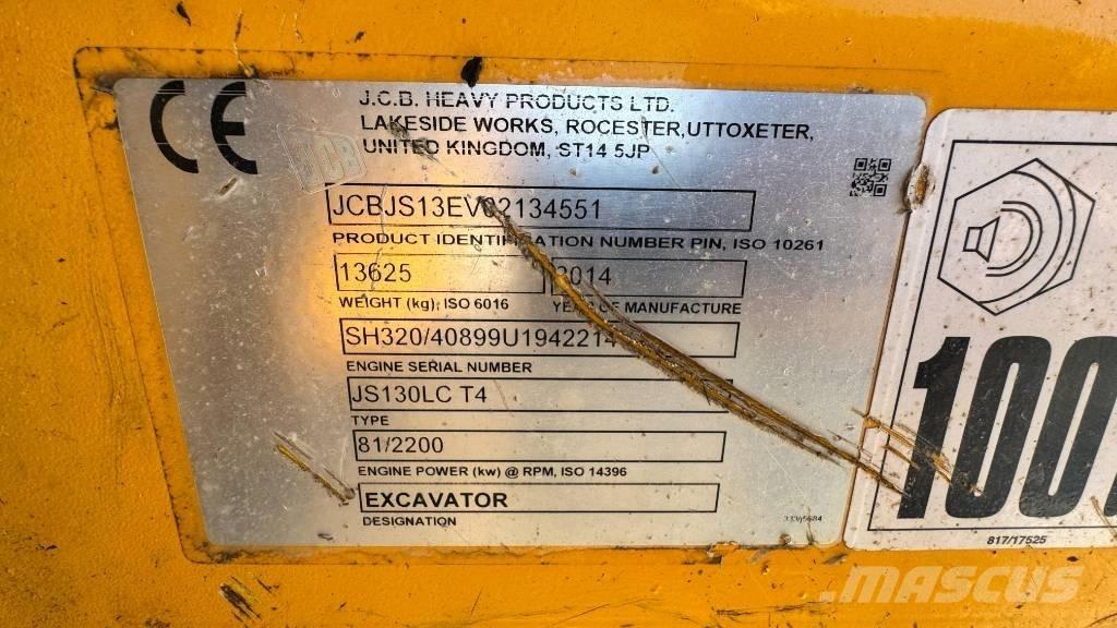JCB JS 130 LC Gravemaskiner på larvebånd