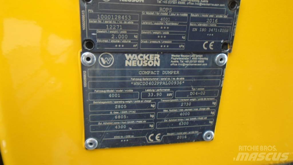 Wacker Neuson 4001 s Dumpere