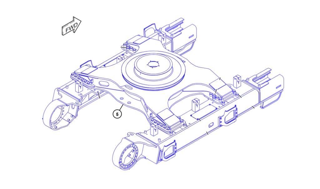 CAT 374 F L Chassis og suspension