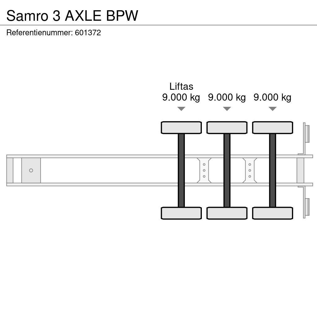 Samro 3 AXLE BPW Semi-trailer med lad/flatbed