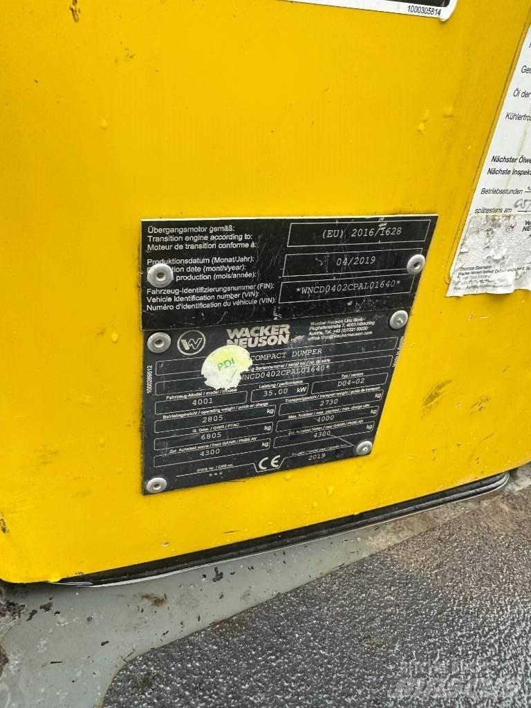 Wacker Neuson 4001 Dumpere