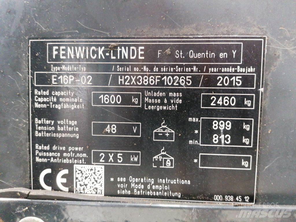Linde E16P-02 El gaffeltrucks