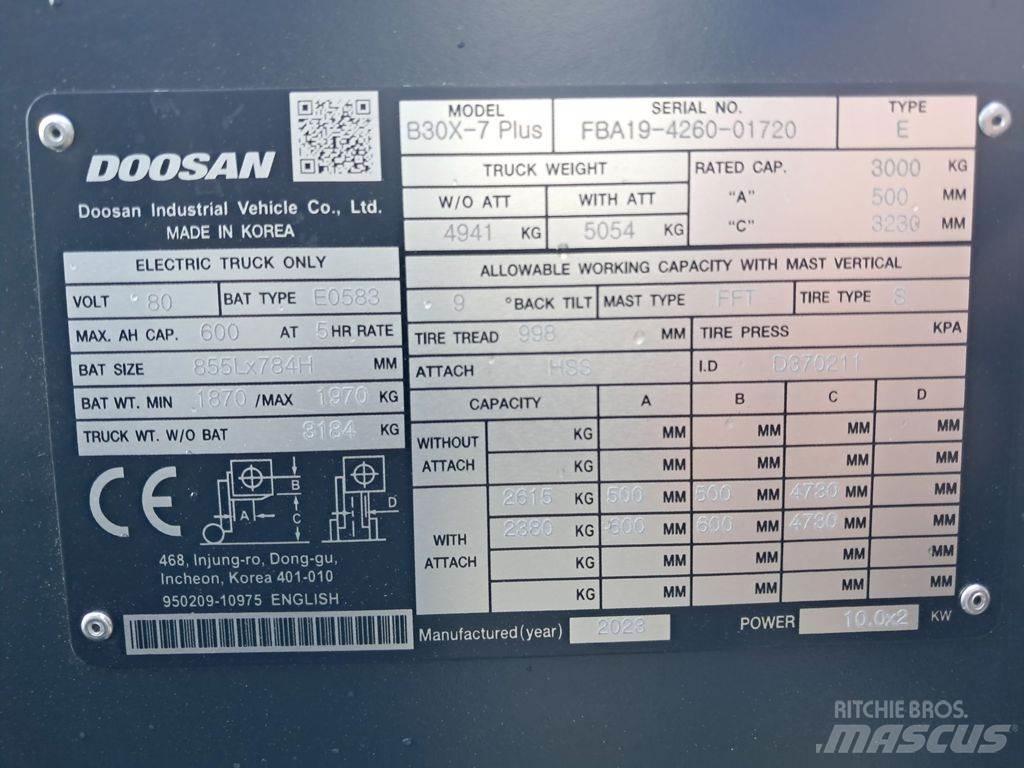 Doosan B30X-7 Plus El gaffeltrucks