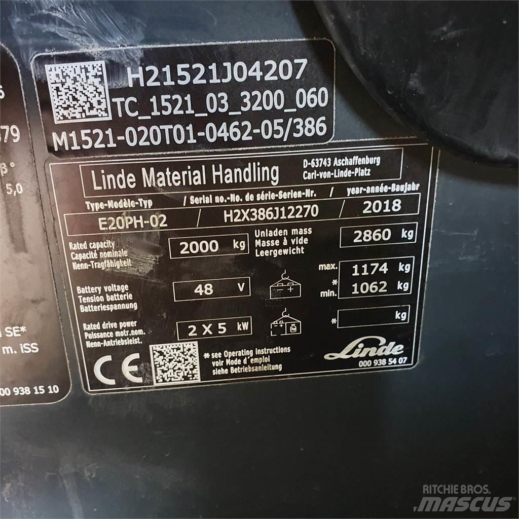 Linde E20PH El gaffeltrucks
