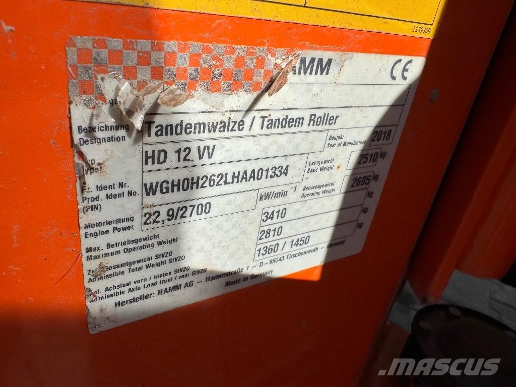 Hamm HD 12 VV Tvilling tromle