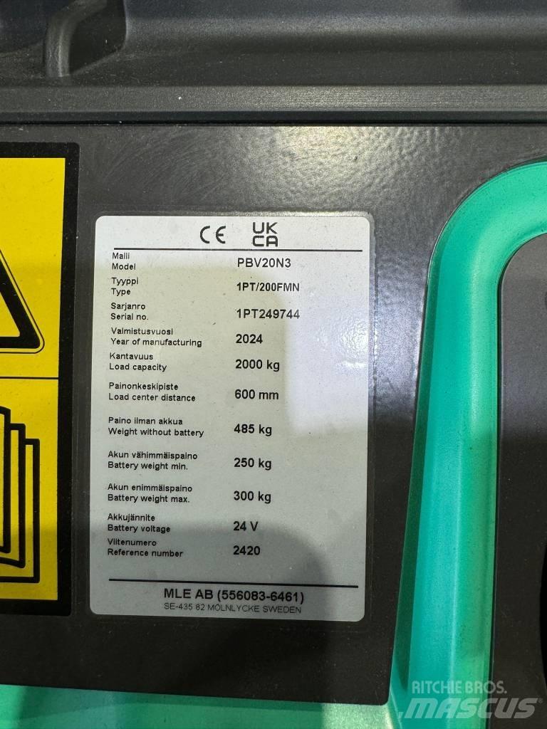 Mitsubishi PBV20N2 El-palleløftere med platform