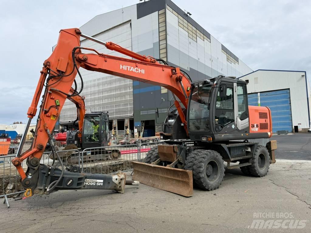 Hitachi ZX 140 W-3 Gravemaskiner på hjul