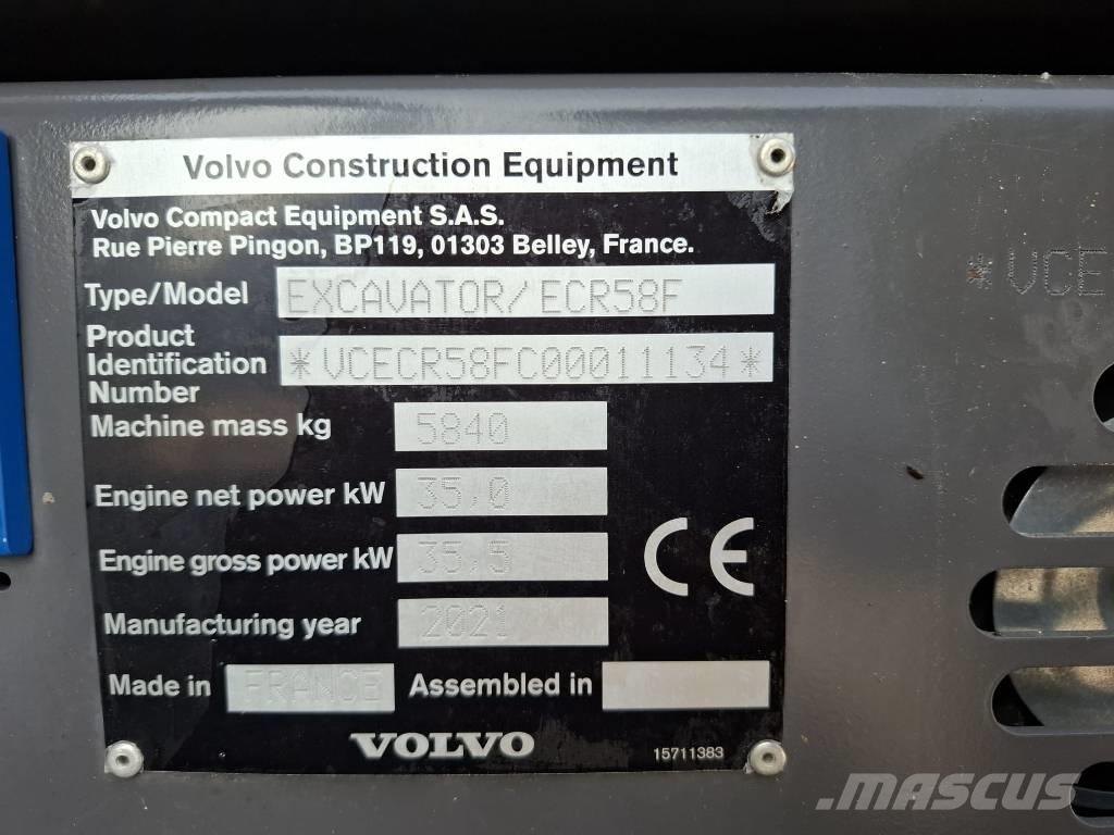 Volvo ECR 58 F Minigravemaskiner