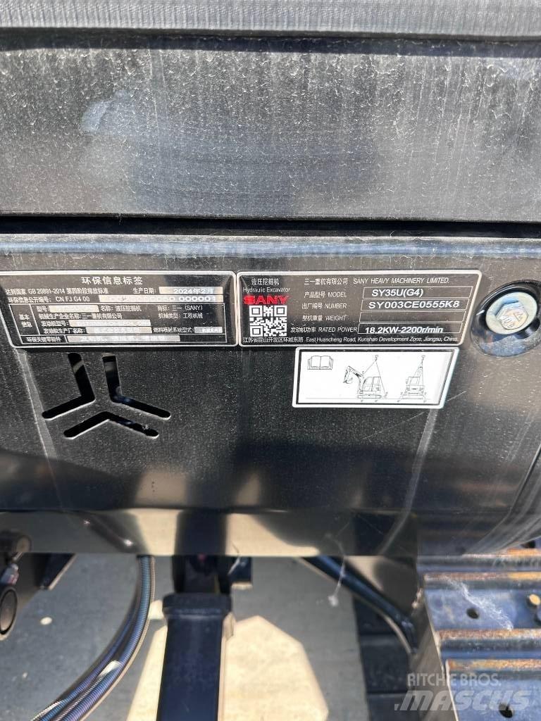 Sany SY 35 U Minigravemaskiner